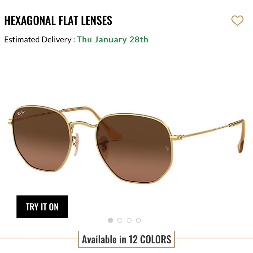 Ray-Ban Hexagonal Flat Lense Sunglasses NWT